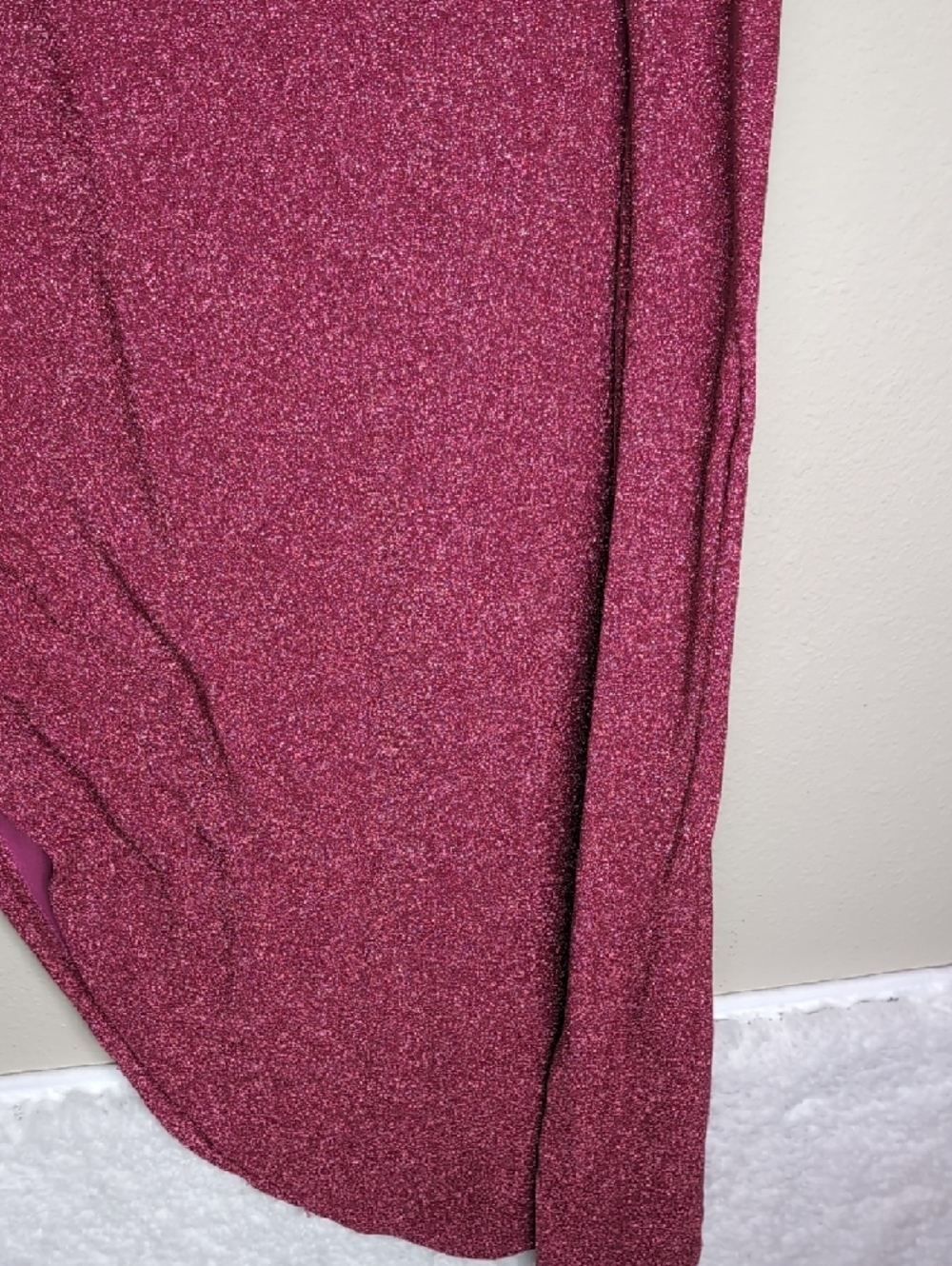 Good American Glitter Tie Sarong Cover-Up Beach Womens Medium Fuchsia Sparkle 2 - Picture 6 of 10